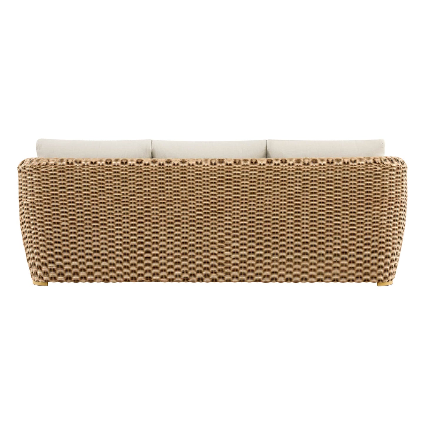 Outdoor Wicker 3-Seater Sofa with Fully-Assembled Design