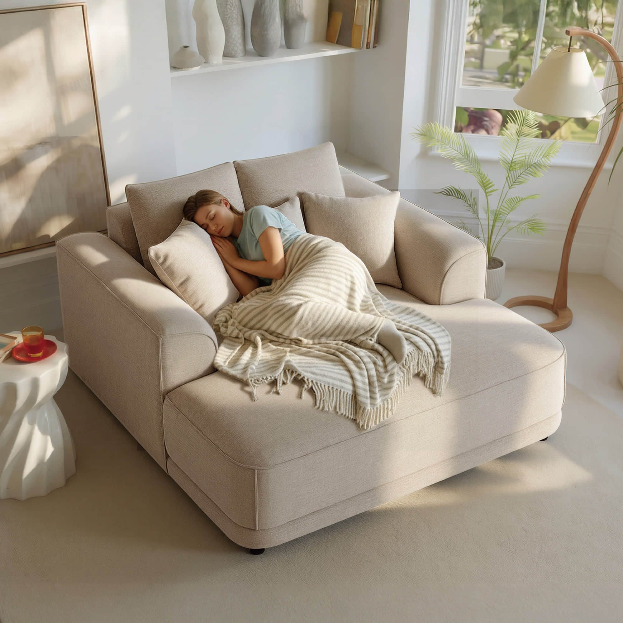 Oversized Chaise Lounge Chair in Modern Design