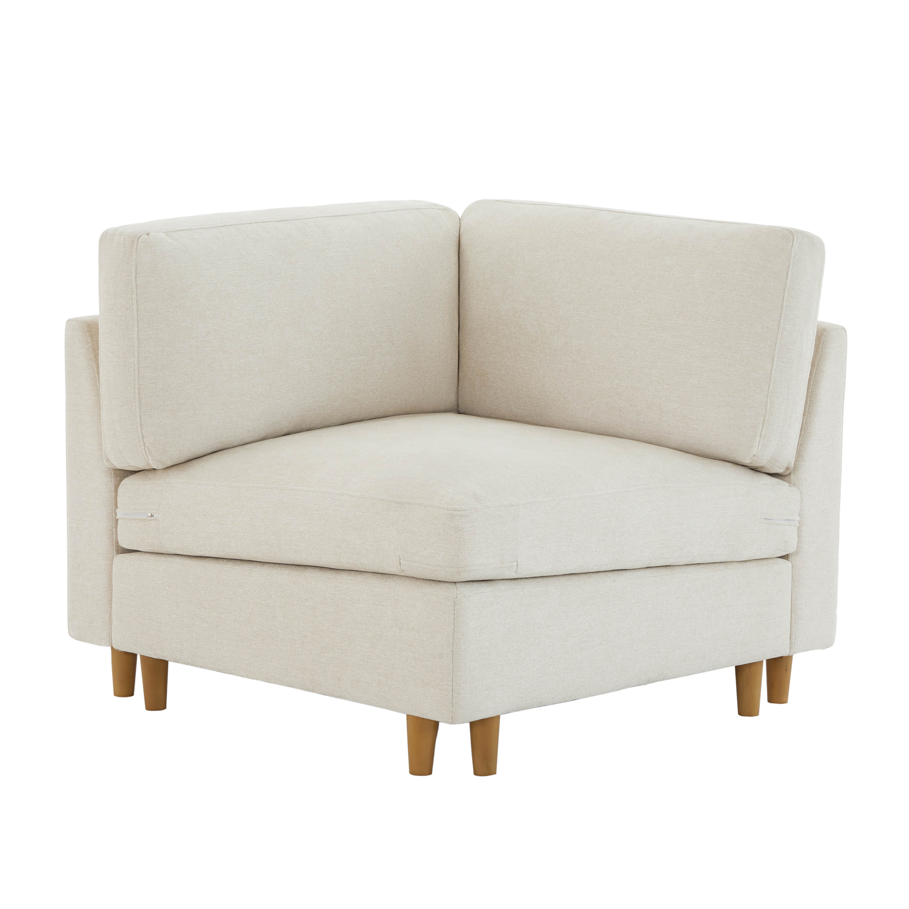 Overstuffed Feather Modular Corner Sofa in Deep Blue