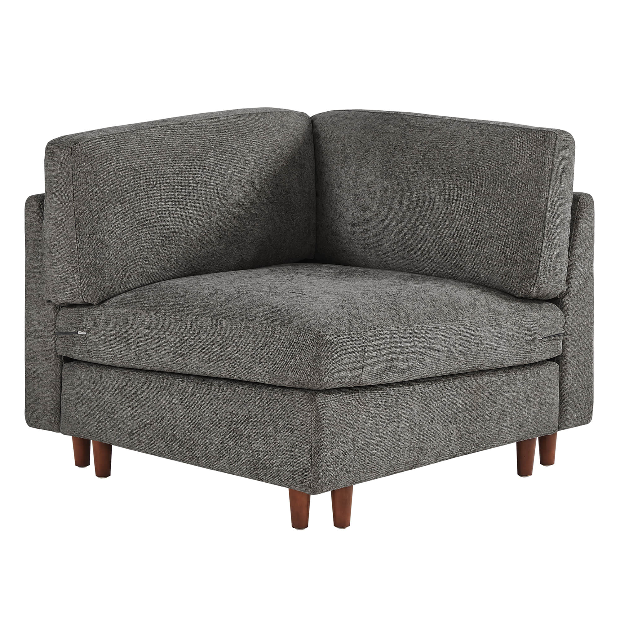 Overstuffed Feather Modular Corner Sofa in Deep Blue