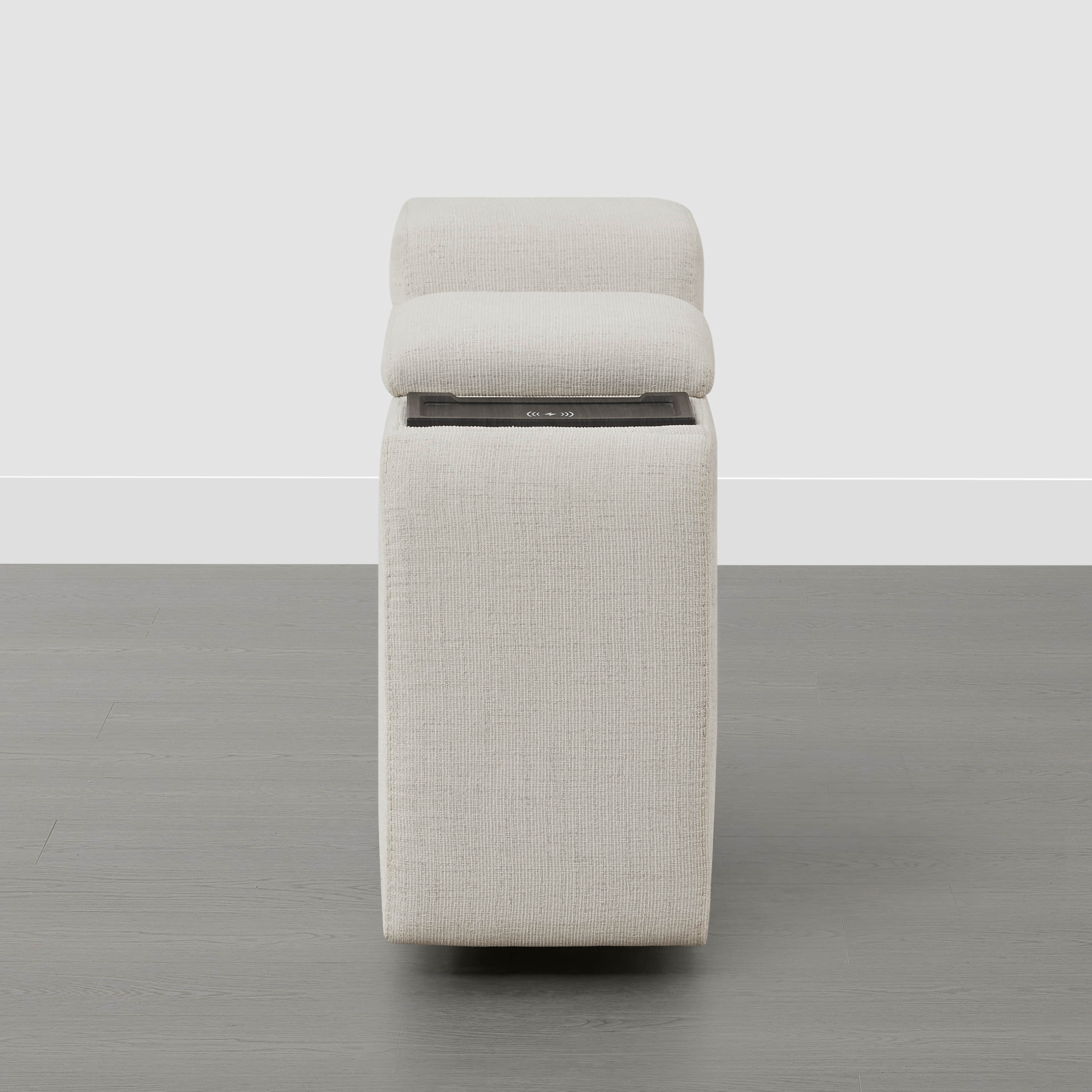 Power Console with Sleek Design and Storage Compartments