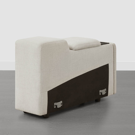 Power Console with Sleek Design and Storage Compartments