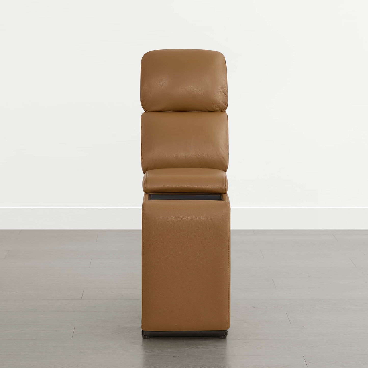 Power Reclining Sofa in Genuine Leather with Drop-Down Table