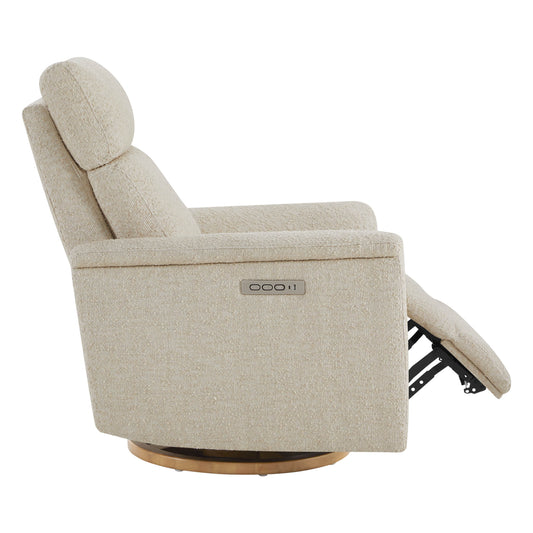 Power Swivel Nursery Glider Recliner with Nightlight Feature