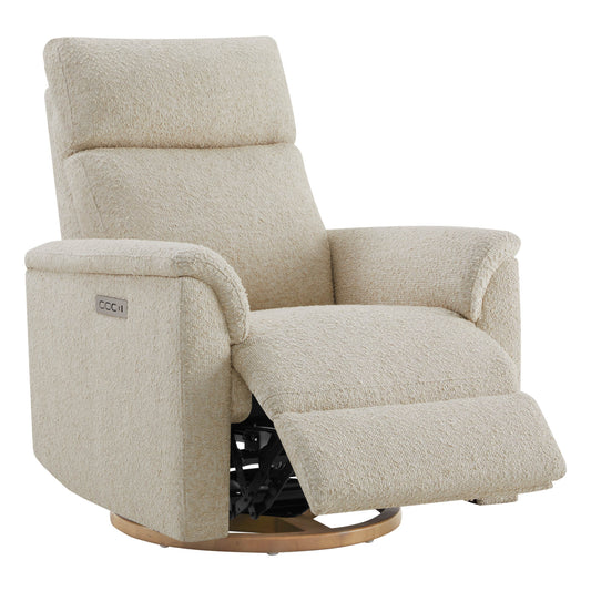 Power Swivel Nursery Glider Recliner with Nightlight Feature