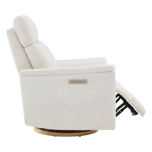 Power Swivel Nursery Glider Recliner with Nightlight Feature