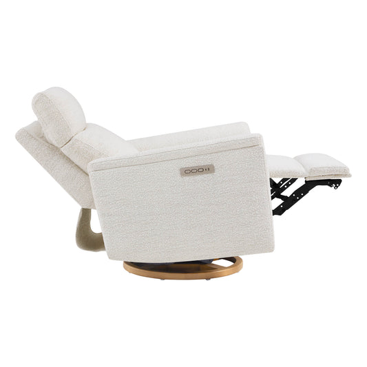 Power Swivel Nursery Glider Recliner with Nightlight Feature