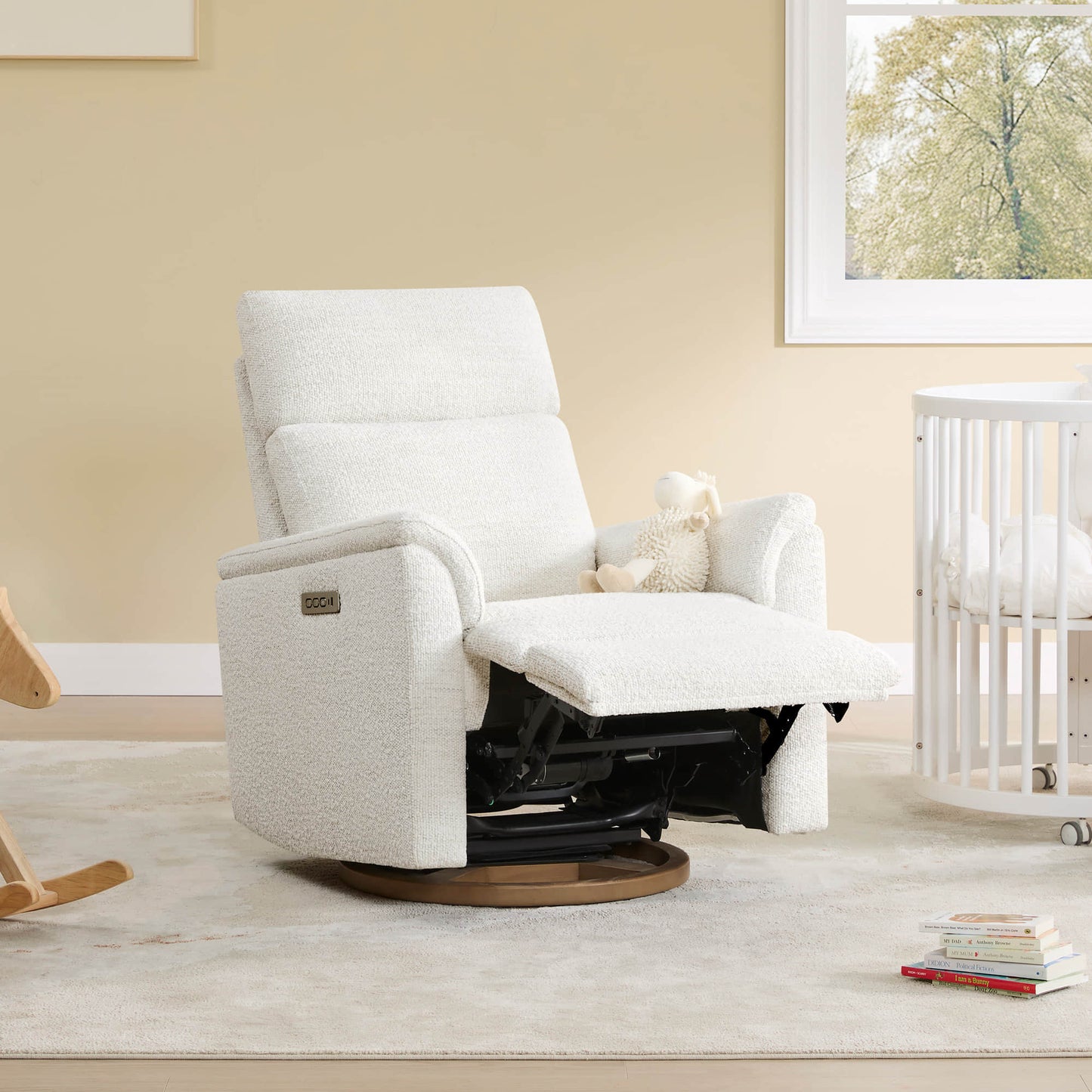 Power Swivel Nursery Glider Recliner with Nightlight Feature