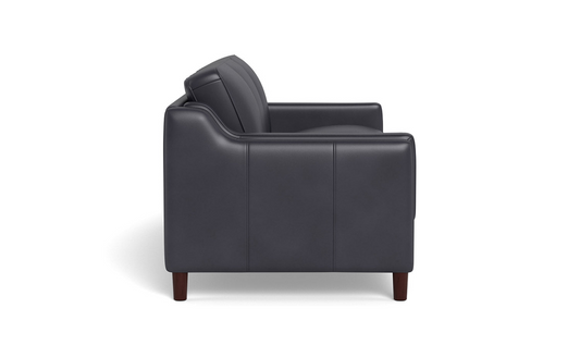 Leather 3-Seater Sofa with Curved Arms