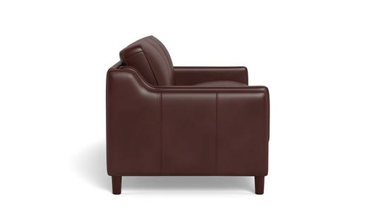 Leather 3-Seater Sofa with Curved Arms