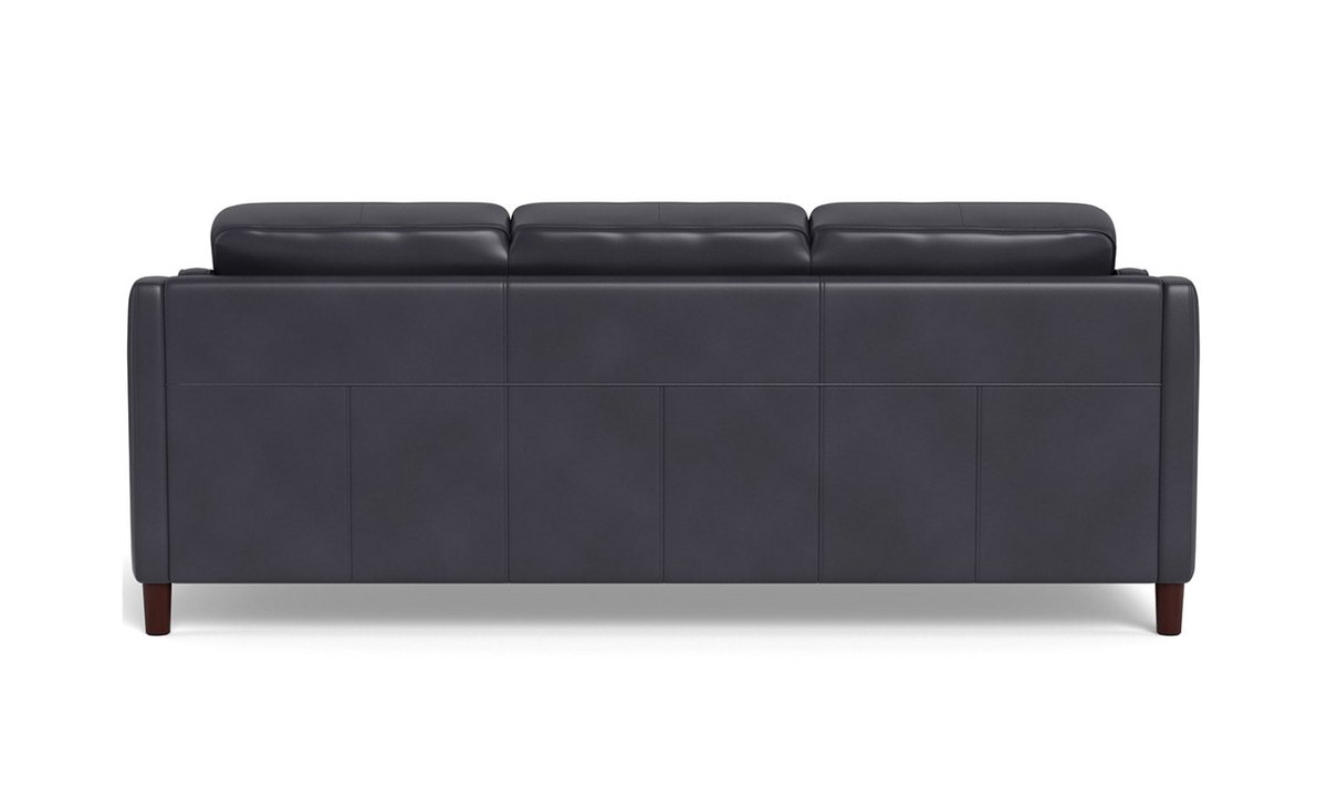Leather 3-Seater Sofa with Curved Arms