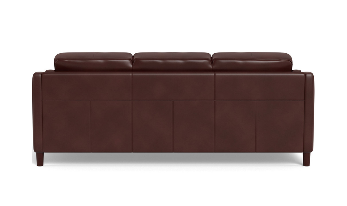 Leather 3-Seater Sofa with Curved Arms