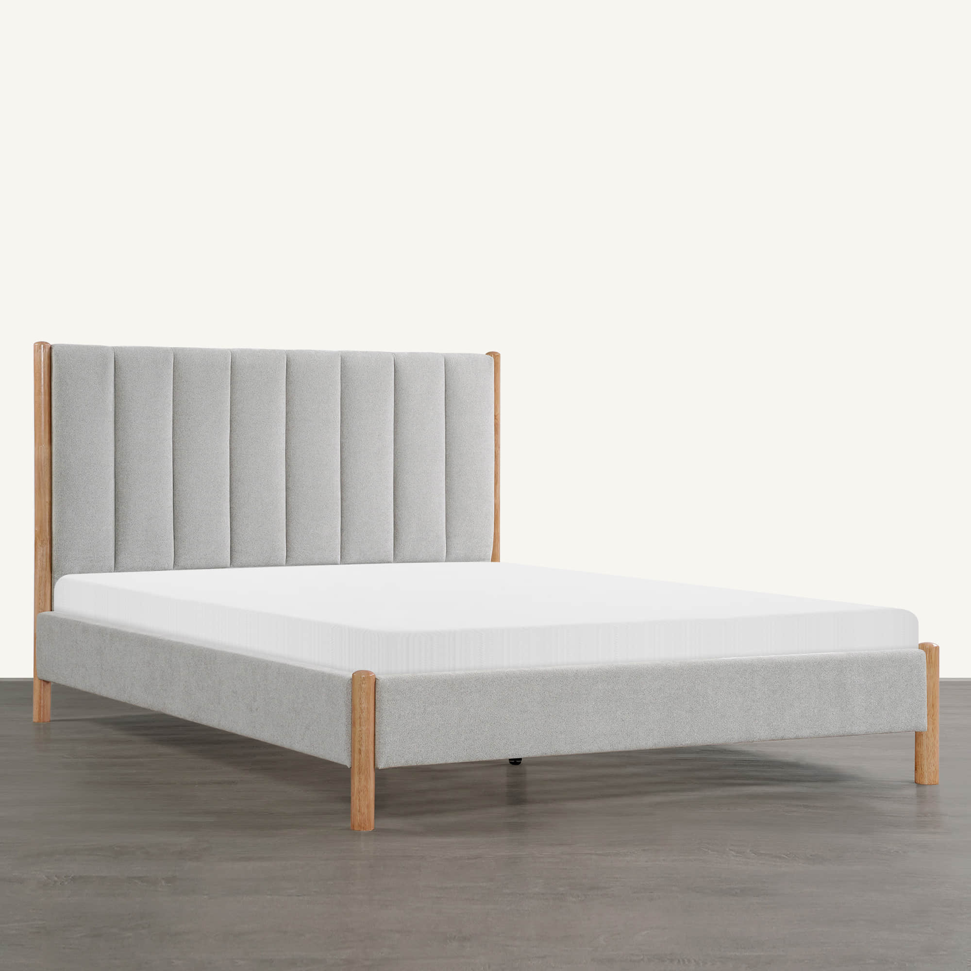 Queen Upholstered Platform Bed with Modern Design