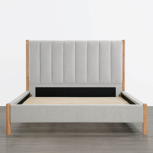 Queen Upholstered Platform Bed with Modern Design