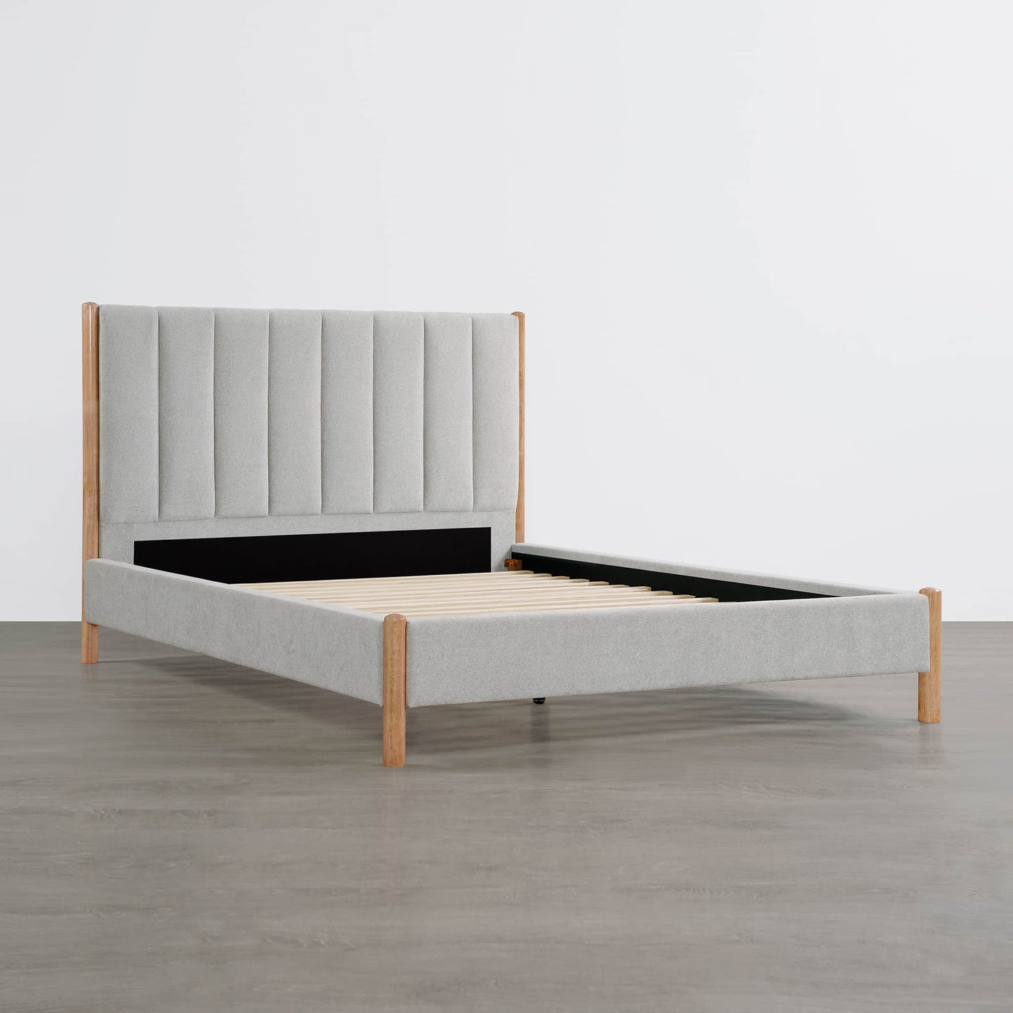 Queen Upholstered Platform Bed with Modern Design
