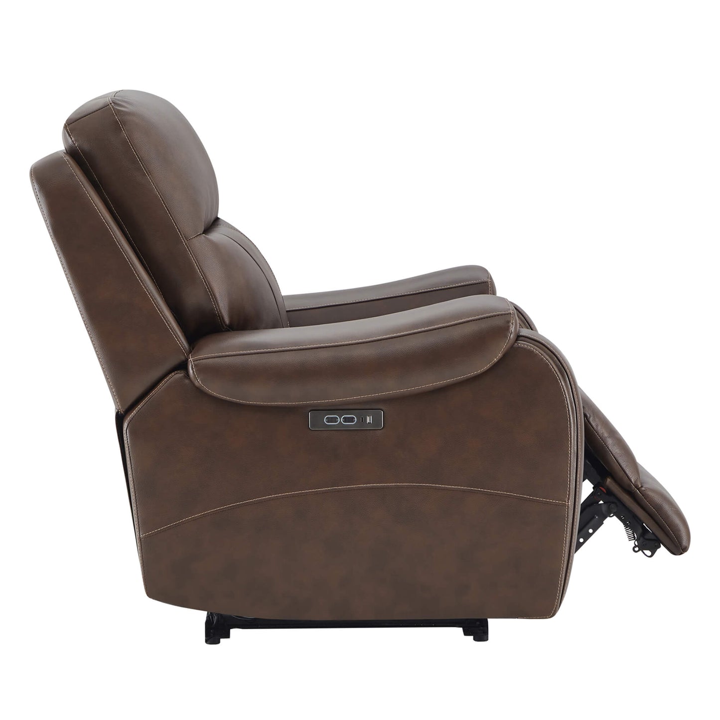 Recliner in Genuine Leather with Power Headrest