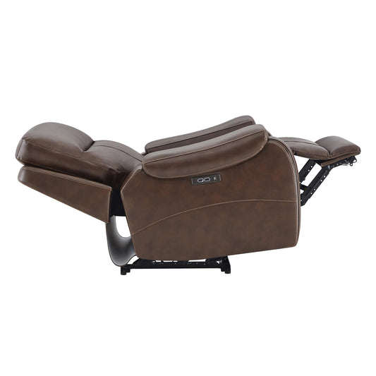 Recliner in Genuine Leather with Power Headrest