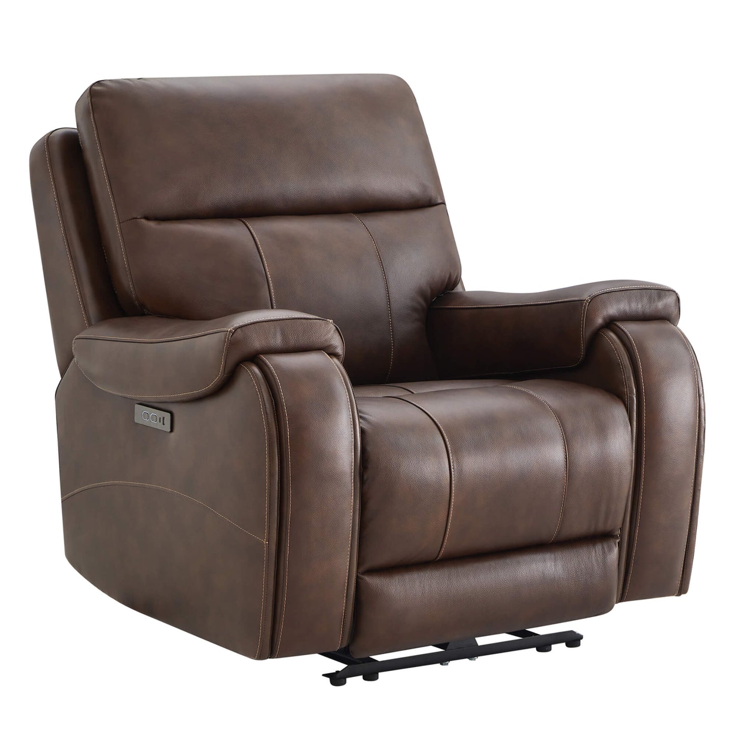 Recliner in Genuine Leather with Power Headrest