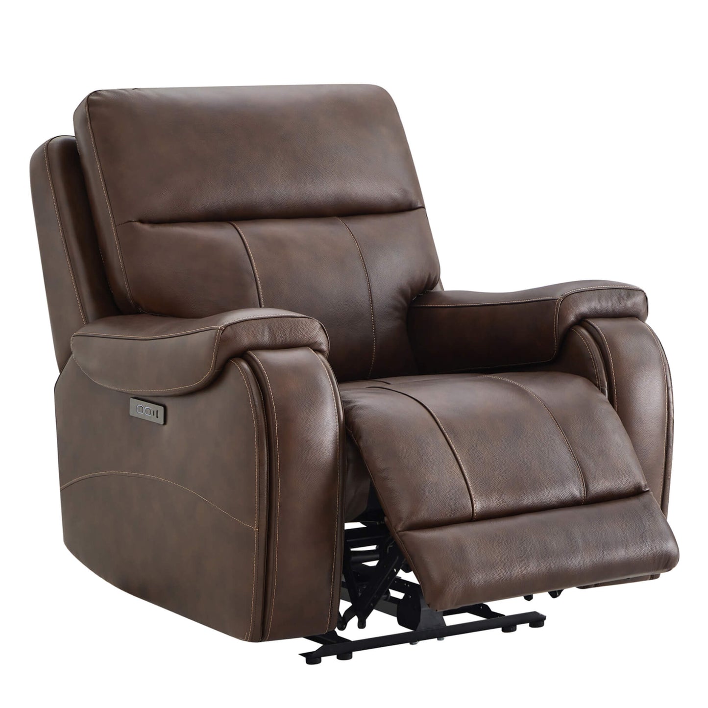Recliner in Genuine Leather with Power Headrest