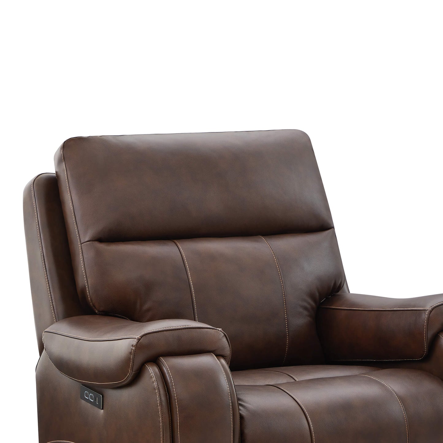 Recliner in Genuine Leather with Power Headrest