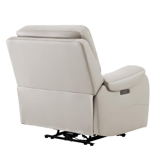 Recliner in Genuine Leather with Power Headrest
