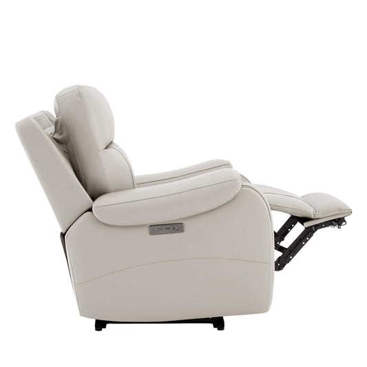 Recliner in Genuine Leather with Power Headrest