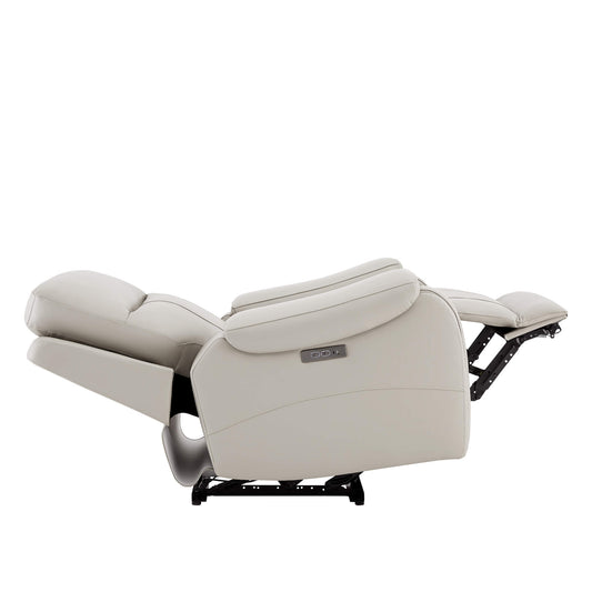 Recliner in Genuine Leather with Power Headrest