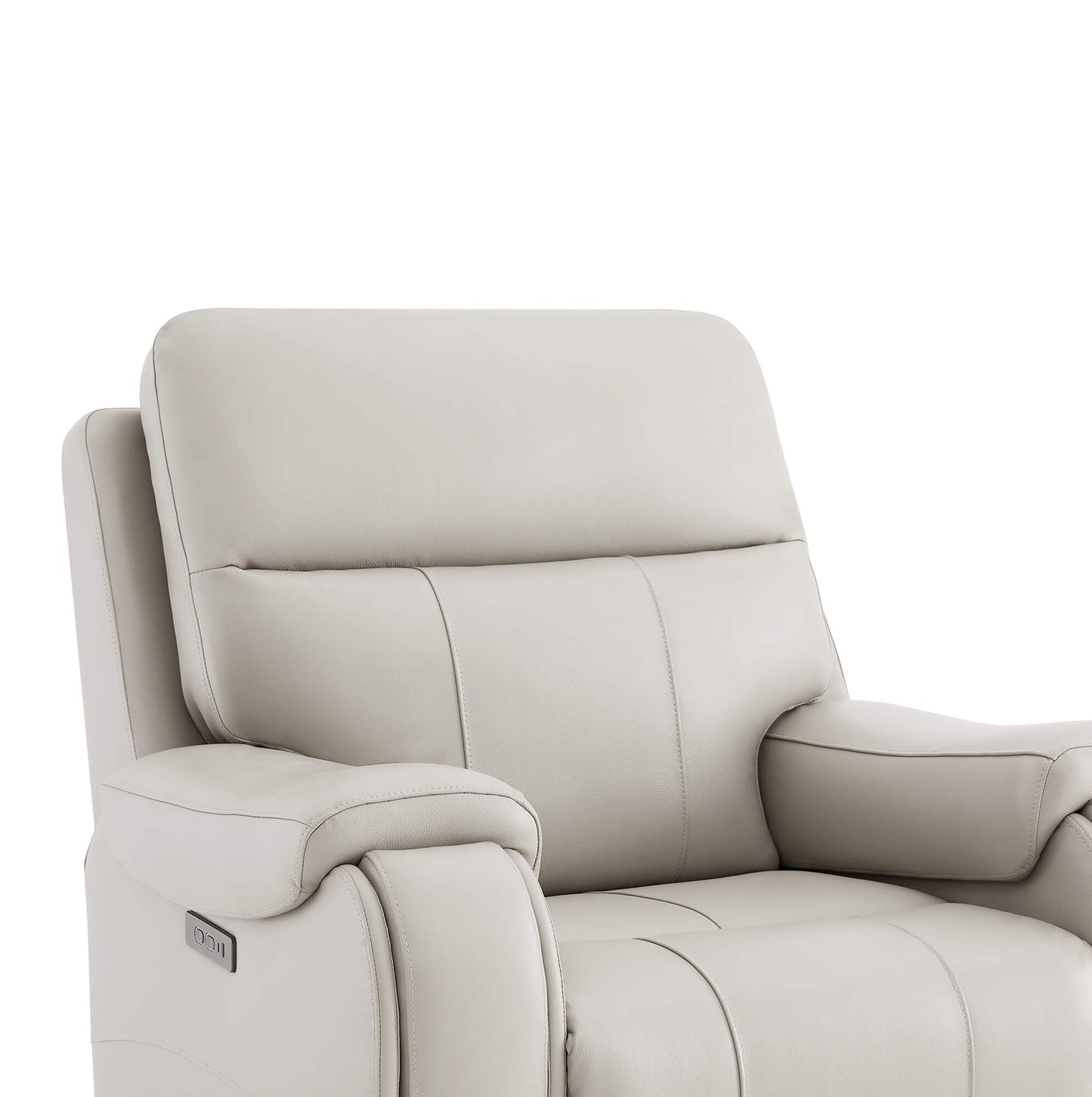 Recliner in Genuine Leather with Power Headrest