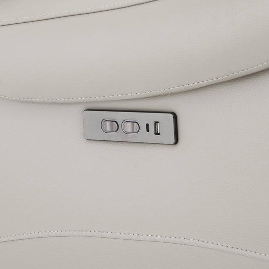Recliner in Genuine Leather with Power Headrest
