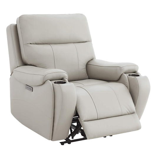 Recliner in Genuine Leather with Power Headrest