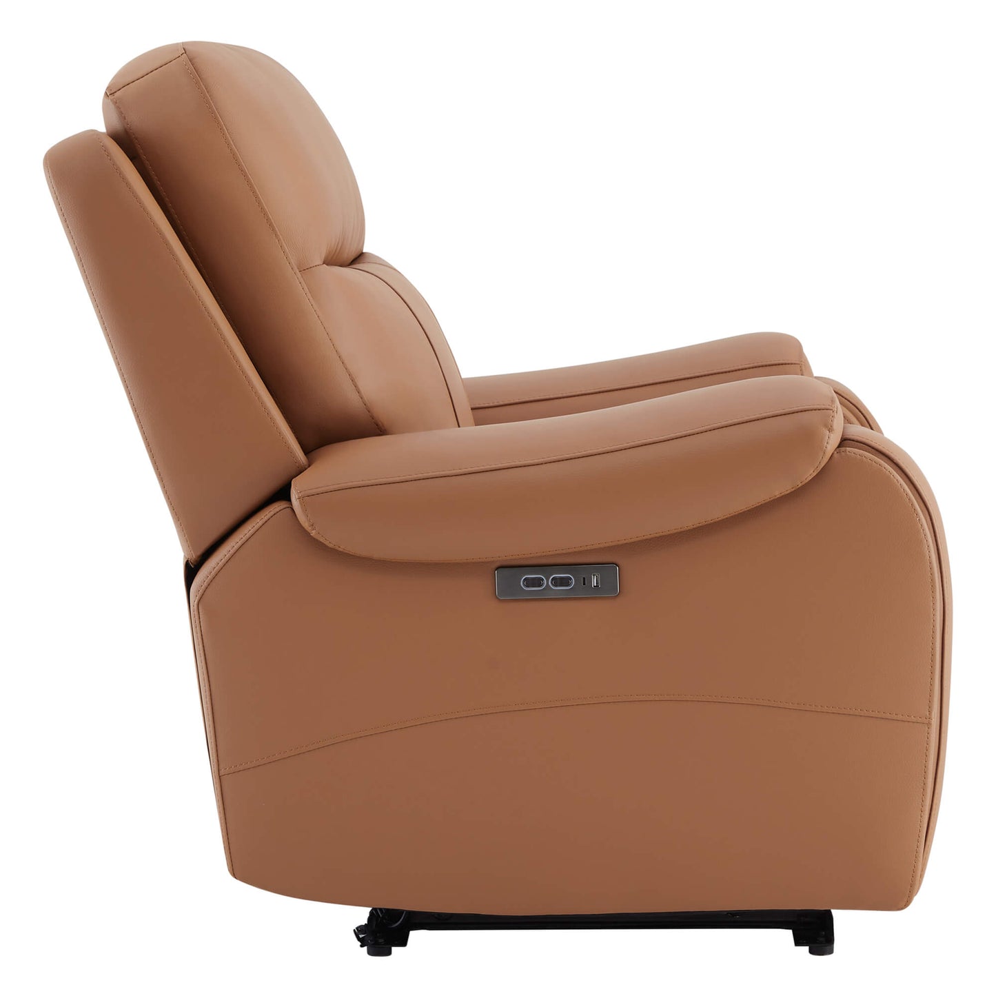 Recliner in Genuine Leather with Power Headrest