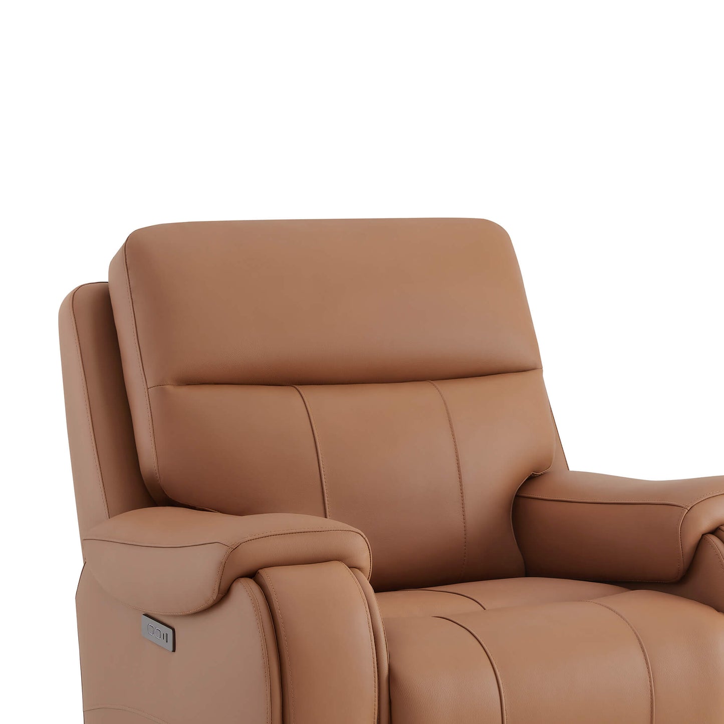 Recliner in Genuine Leather with Power Headrest