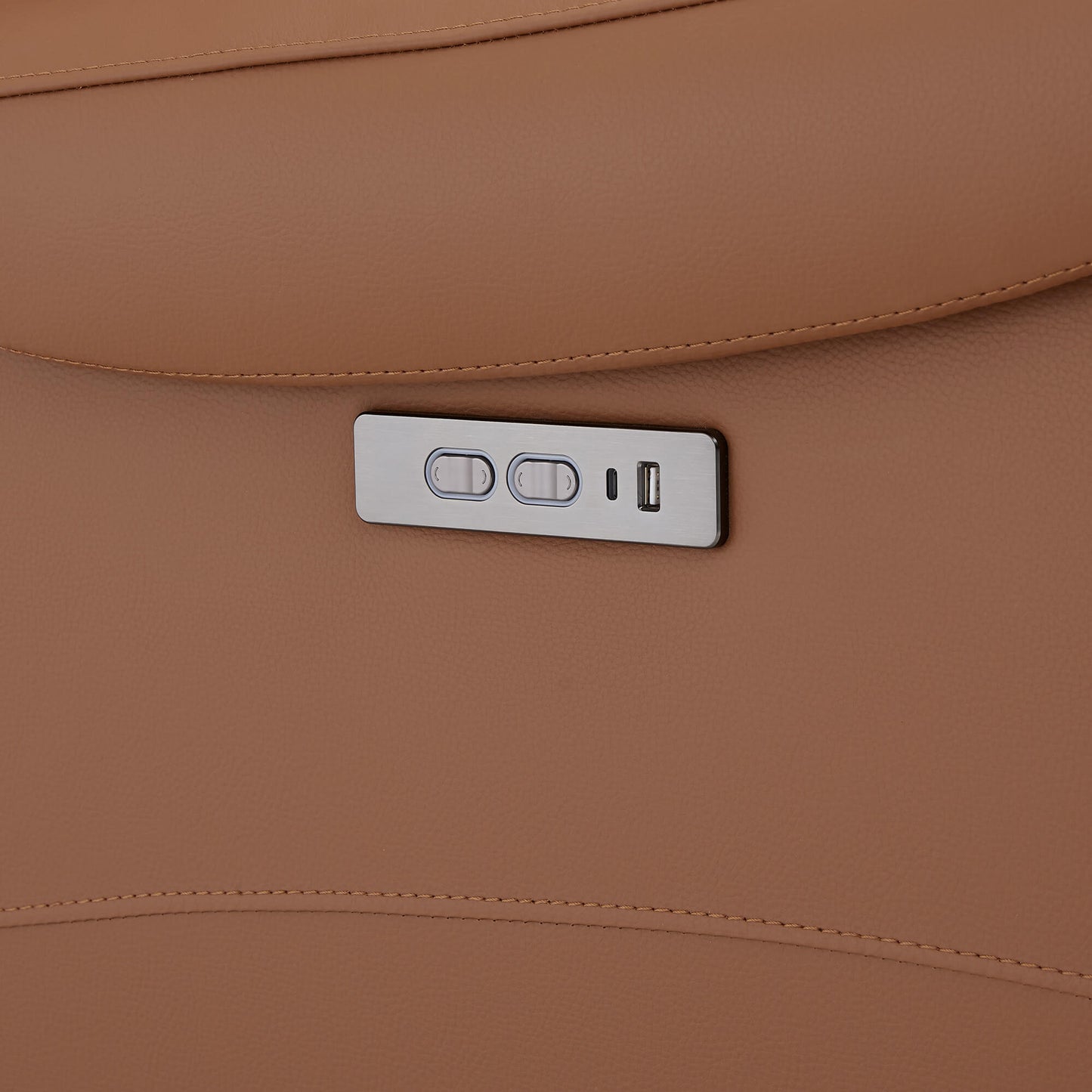 Recliner in Genuine Leather with Power Headrest