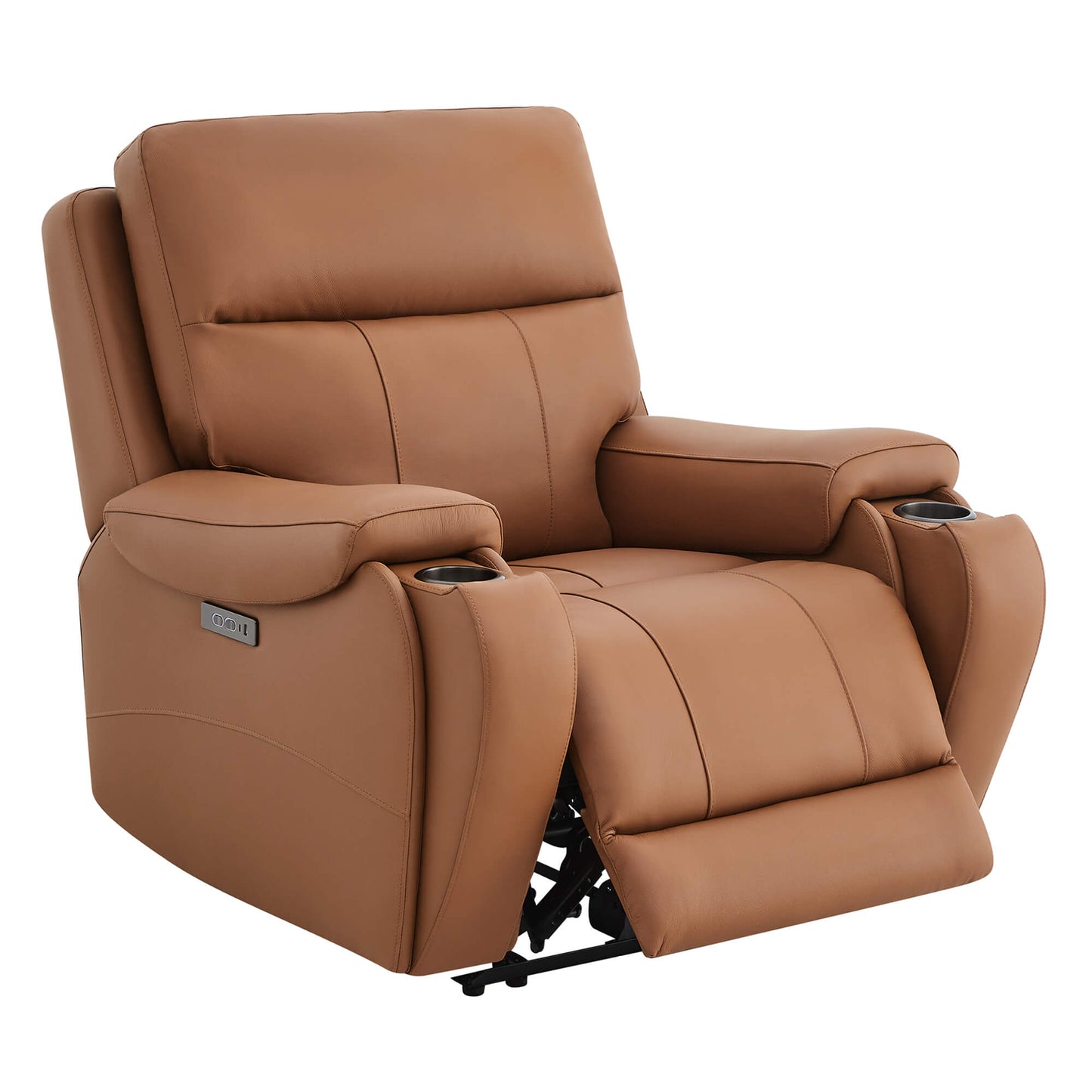 Recliner in Genuine Leather with Power Headrest
