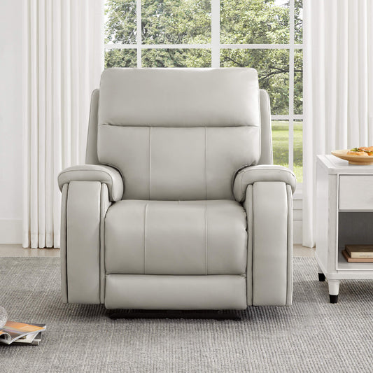 Recliner in Genuine Leather with Power Headrest