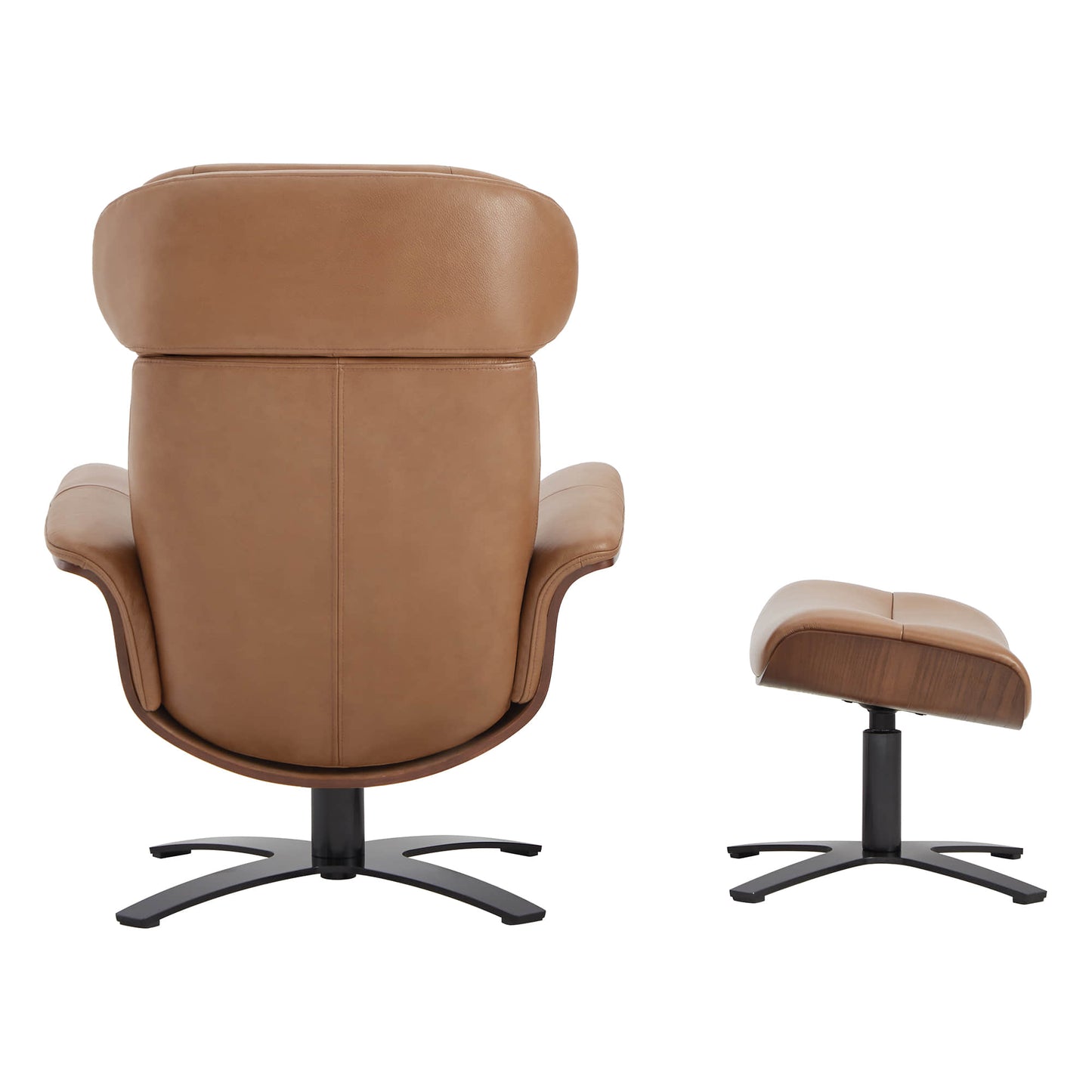 Recliner Lounge Chair with Genuine Leather and Ottoman
