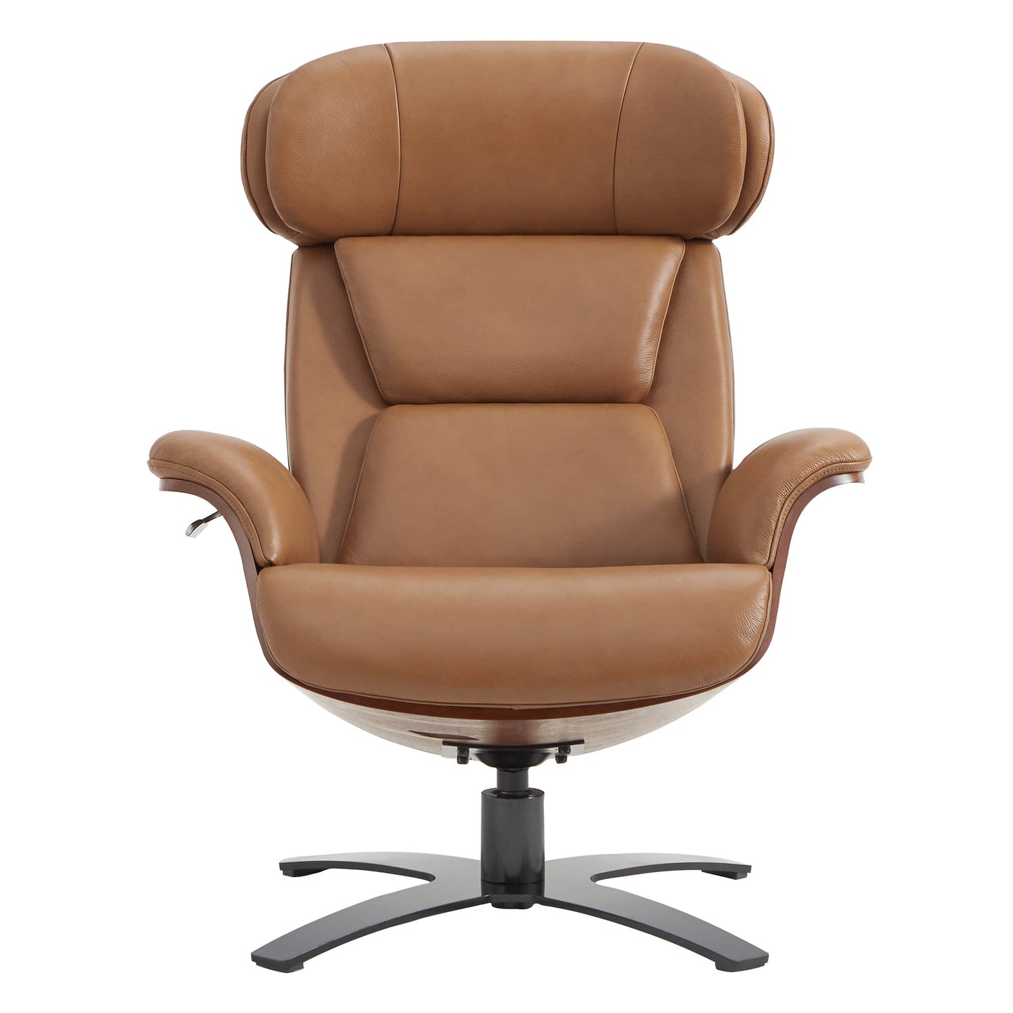 Recliner Lounge Chair with Genuine Leather and Ottoman