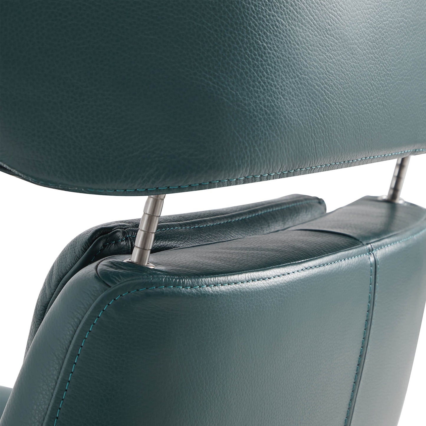 Recliner Lounge Chair with Genuine Leather and Ottoman