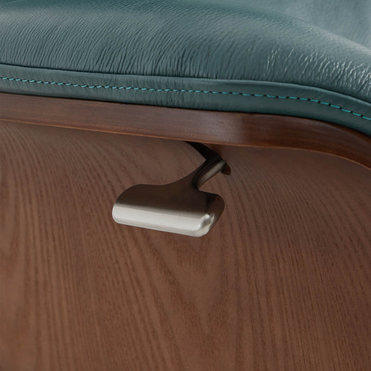 Recliner Lounge Chair with Genuine Leather and Ottoman