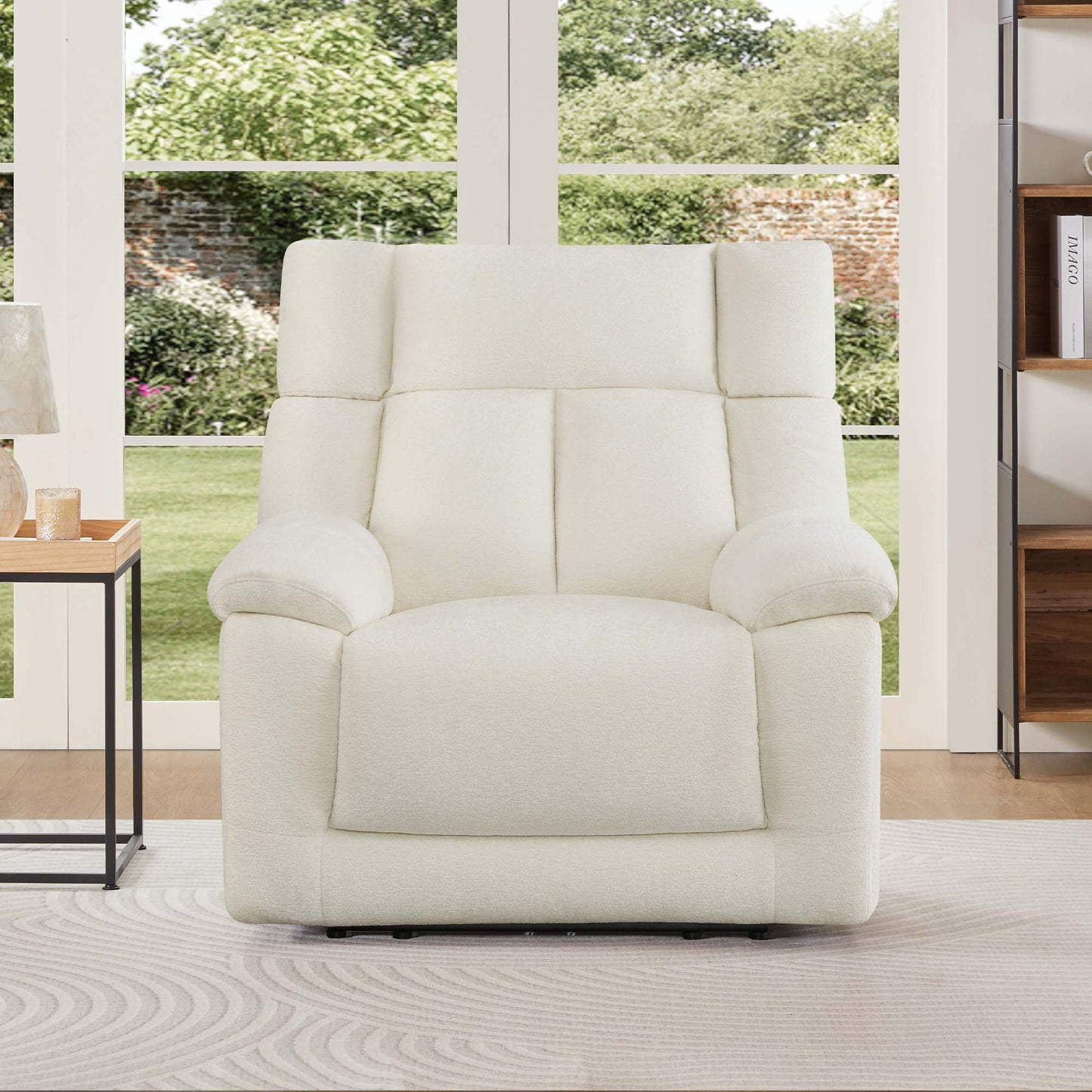 Recliner with Bluetooth Speakers and Power Lumbar Support