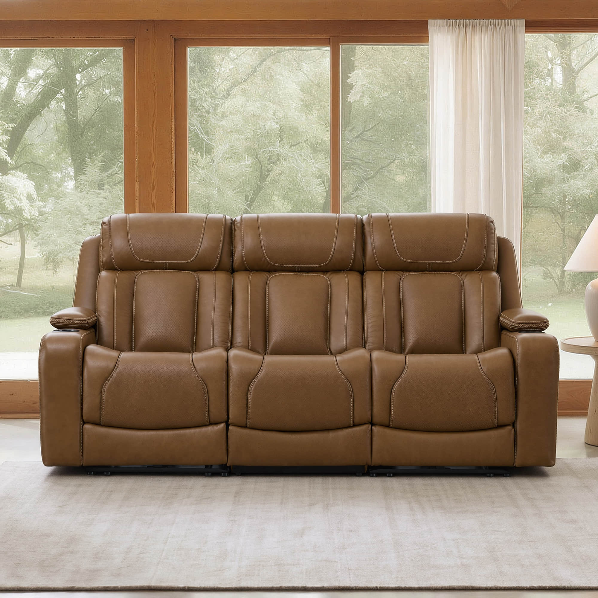 Reclining Sofa in Sable with Zero-Gravity Mechanism
