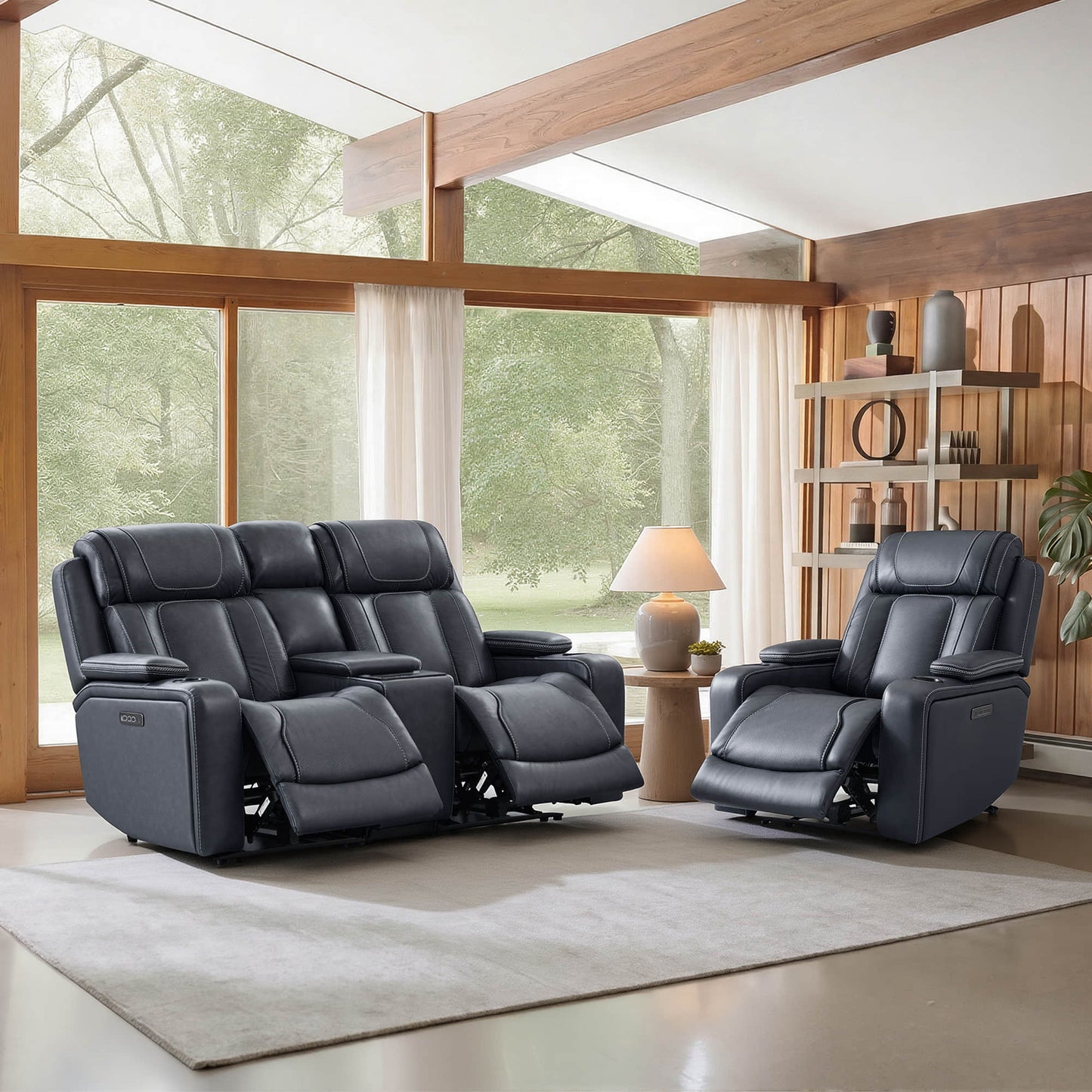 Reclining Sofa in Sable with Zero-Gravity Mechanism