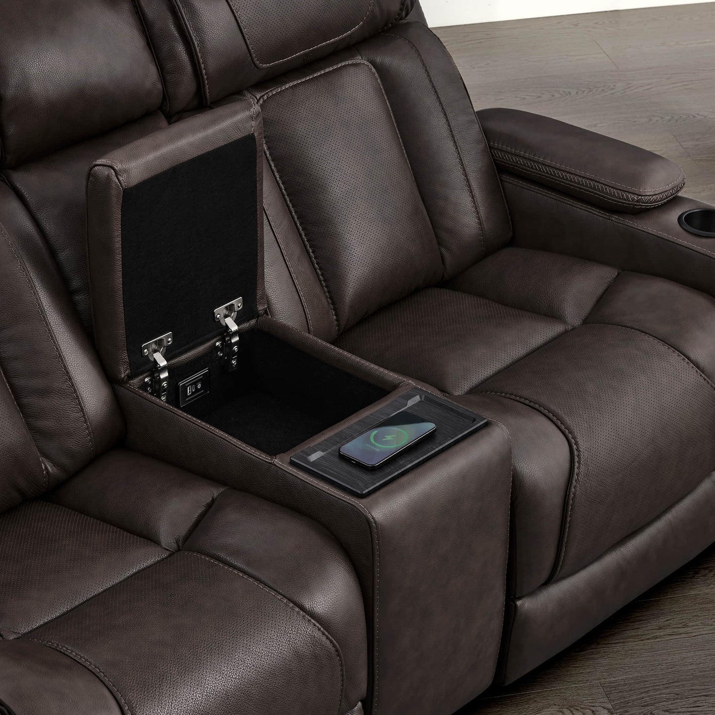 Reclining Sofa in Sable with Zero-Gravity Mechanism