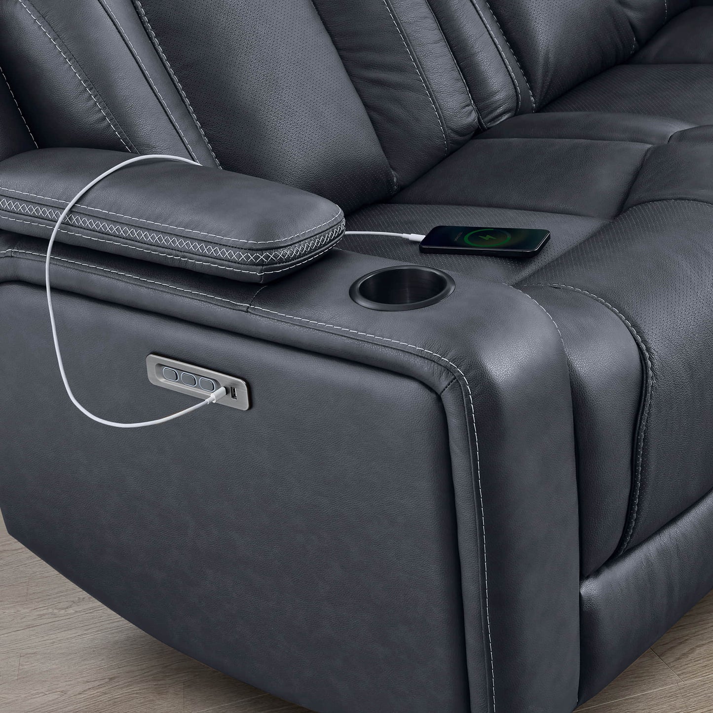 Reclining Sofa in Sable with Zero-Gravity Mechanism