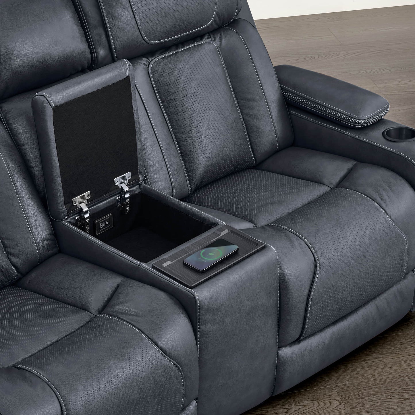 Reclining Sofa in Sable with Zero-Gravity Mechanism