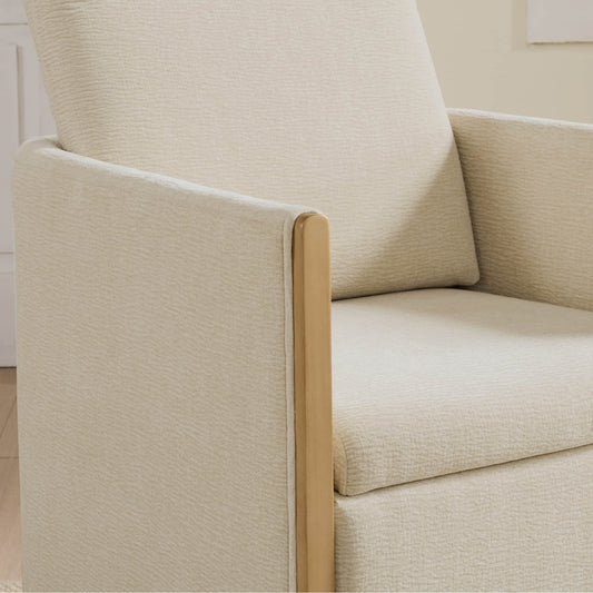 Rolling Dining Chair in Fabric with Hidden Storage Compartment