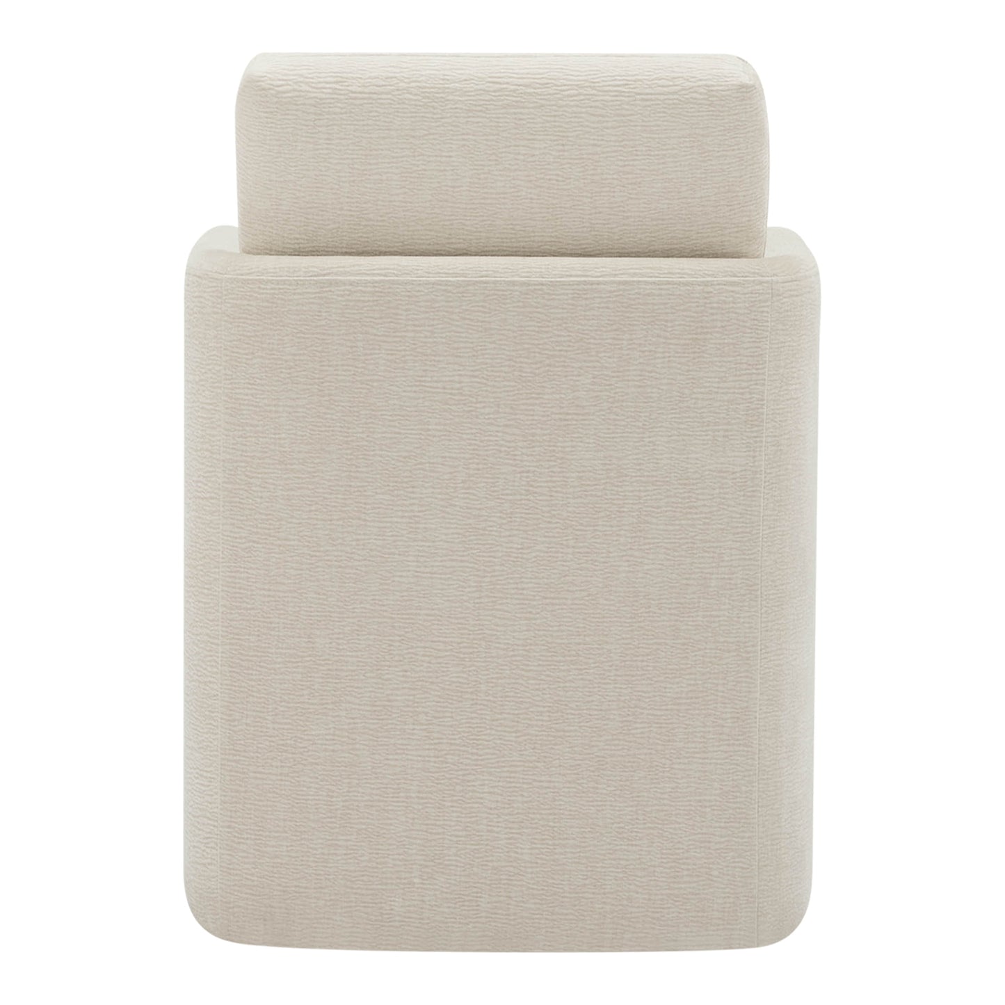 Rolling Dining Chair in Fabric with Hidden Storage Compartment