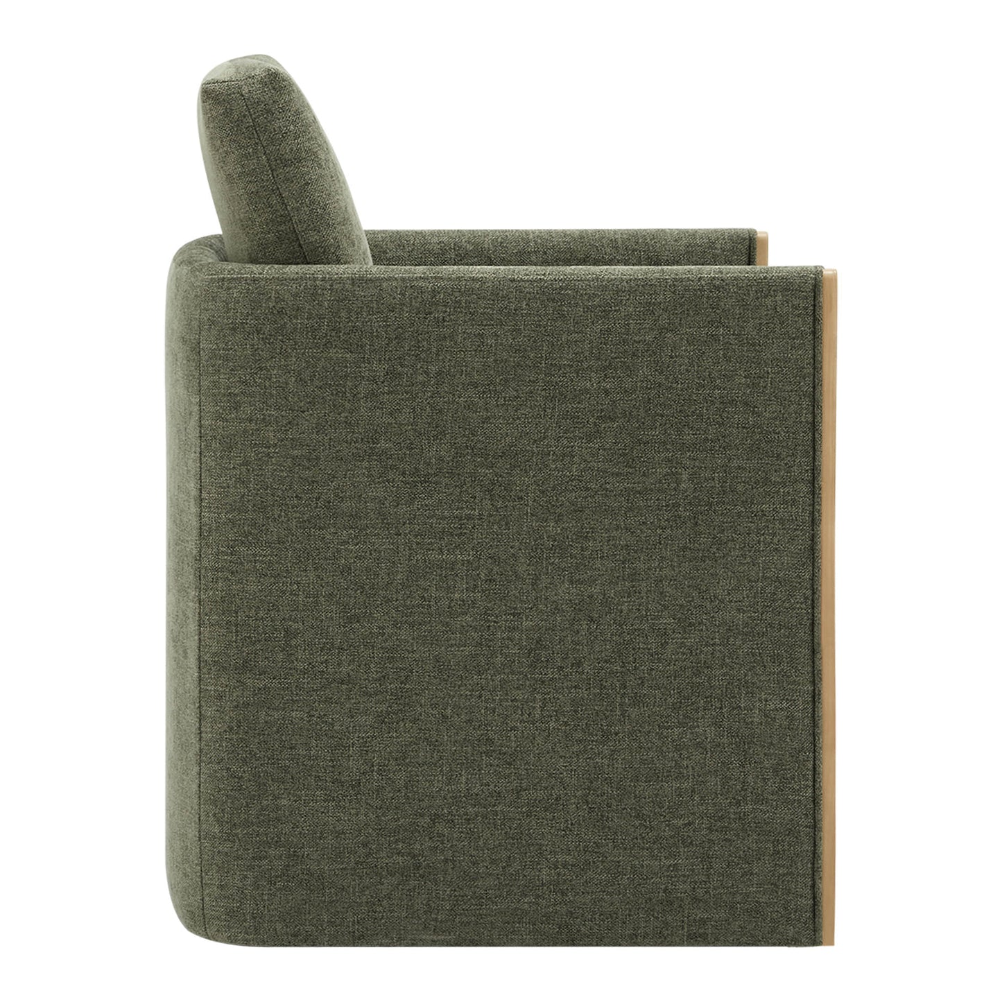 Rolling Dining Chair in Fabric with Hidden Storage Compartment