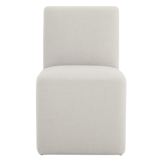 Rolling Dining Chair with Performance Fabric and Casters