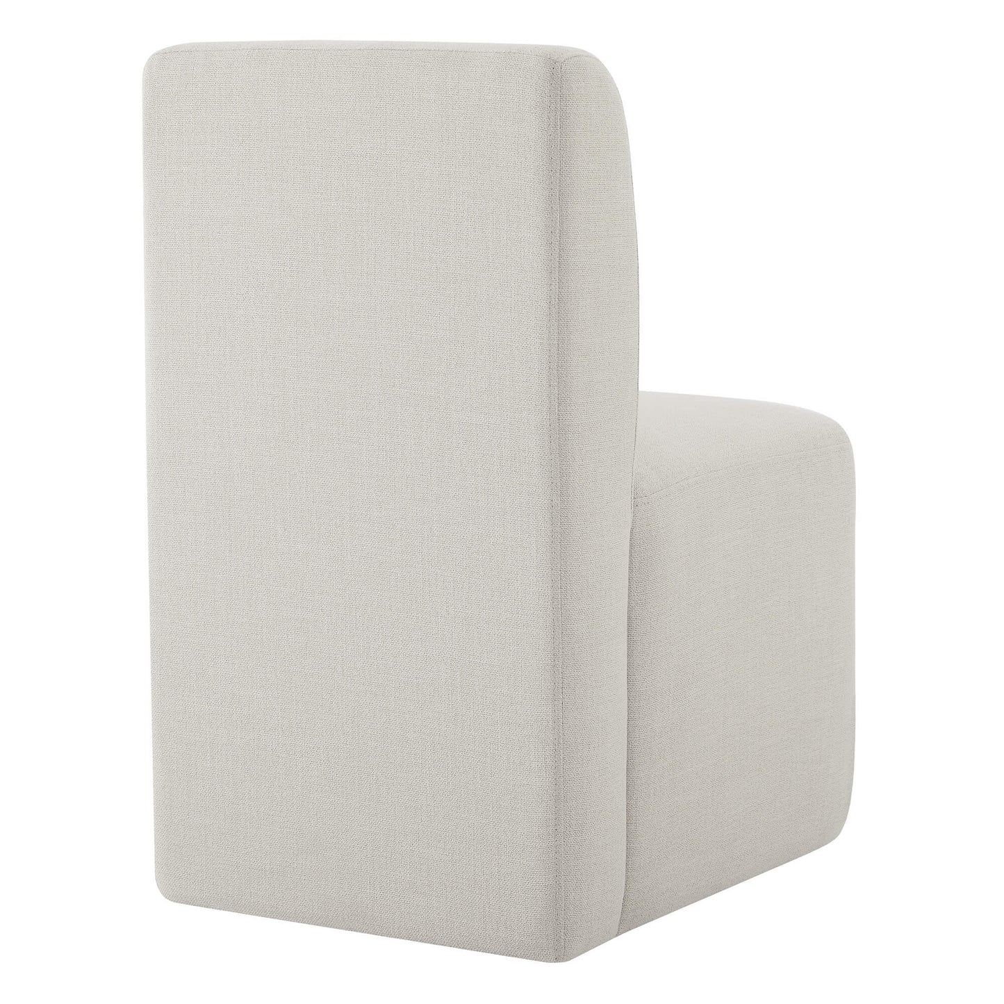 Rolling Dining Chair with Performance Fabric and Casters